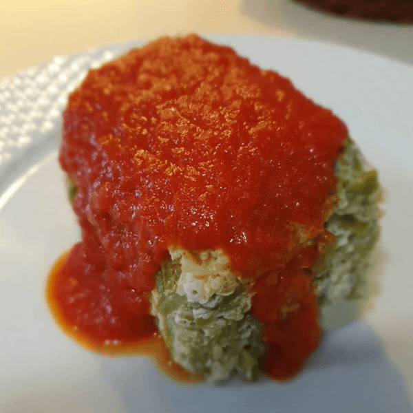 Pudding de judías verdes