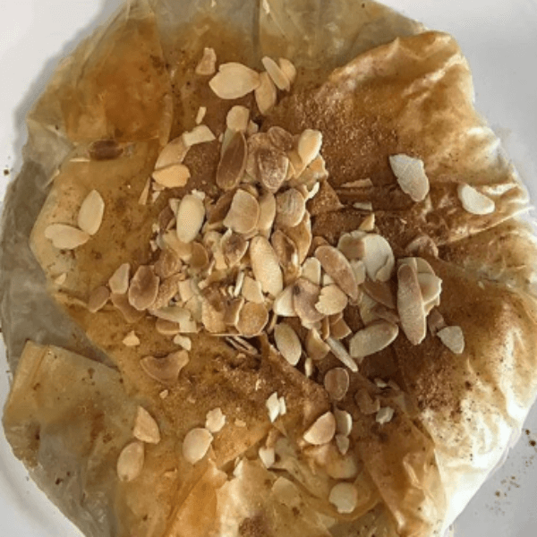 Pastel de manzana y almendras