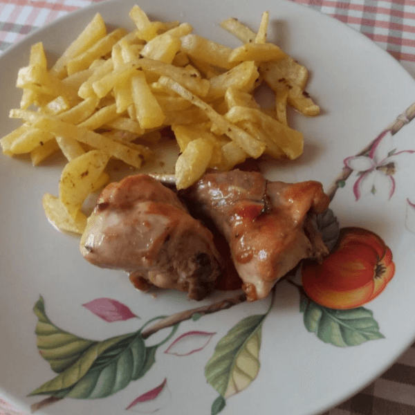 Conejo al ajillo de Mª Nieves