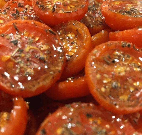 Tomates cherry confitados al horno