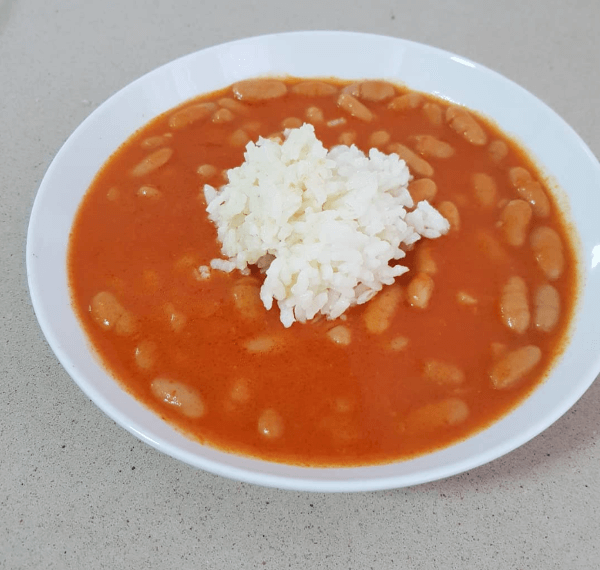 Potaje de judías con arroz