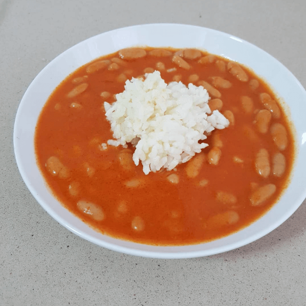 Potaje de judías con arroz