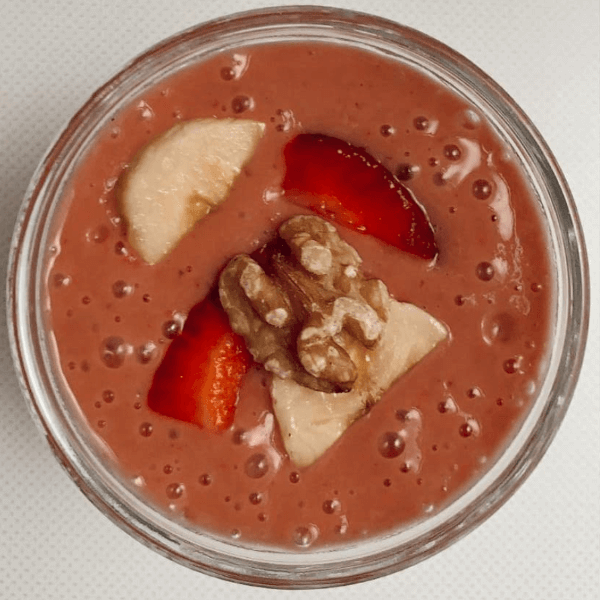 Batido de plátano y fresas