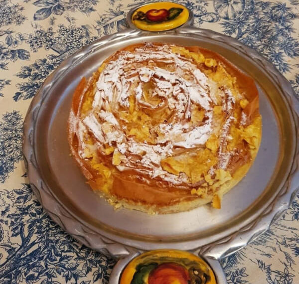 Tarta flor de manzana