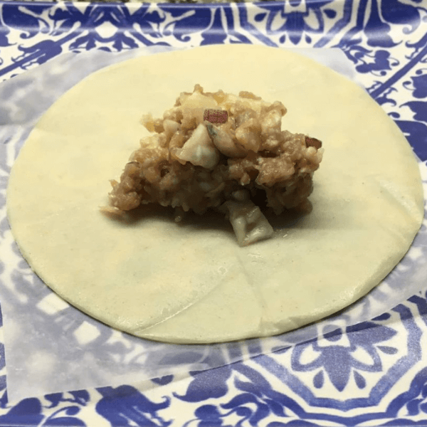 Gyozas de carne preparación